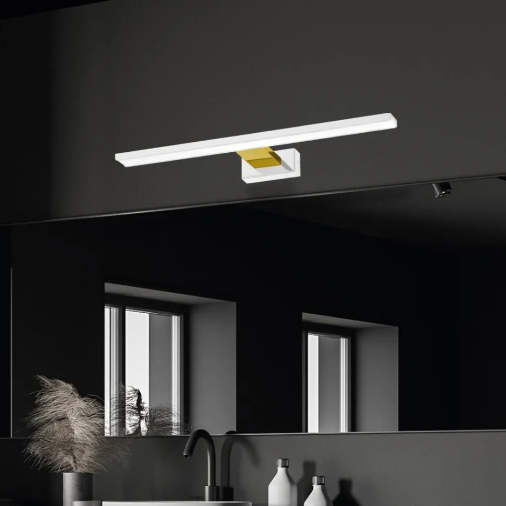 Kinkiet SHINE Biały Złoty 13,8W LED IP44 60cm * Eko-light Best