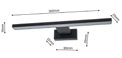 Kinkiet SHINE czarny 30 cm 7W LED * Eko-light Best