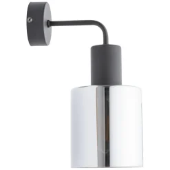 Kinkiet SIERRA Czarny Szklany Klosz 1xE27 * TK Lighting New