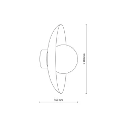 Kinkiet SLATE NEW brązowy 1xG9 * TK Lighting