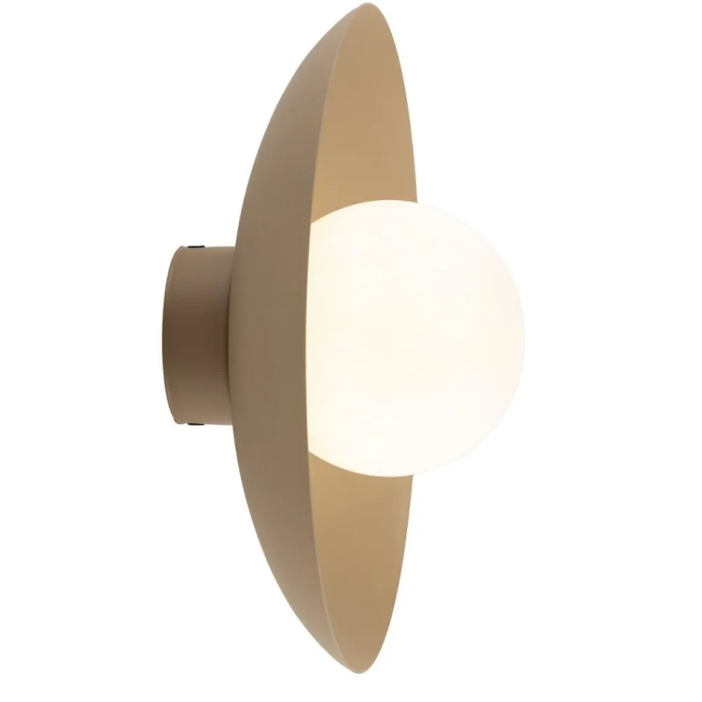 Kinkiet SLATE sabia beżowy szaklany klosz 1xG9 * TK Lighting Clearance
