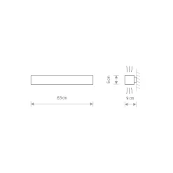 Kinkiet SOFT Grafitowy 1xT8 11W LED 3000K 63cm * Nowodvorski New