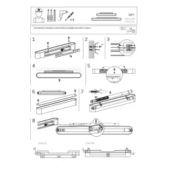 Kinkiet SOFT Grafitowy 1xT8 11W LED 3000K 63cm * Nowodvorski New