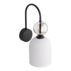 Kinkiet SOPHIA czarny 1xE14 biały klosz * TK Lighting Outlet