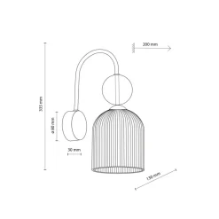Kinkiet SOPHIA czarny 1xE14 biały klosz * TK Lighting Outlet