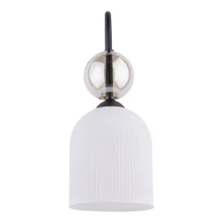 Kinkiet SOPHIA czarny 1xE14 biały klosz * TK Lighting Outlet