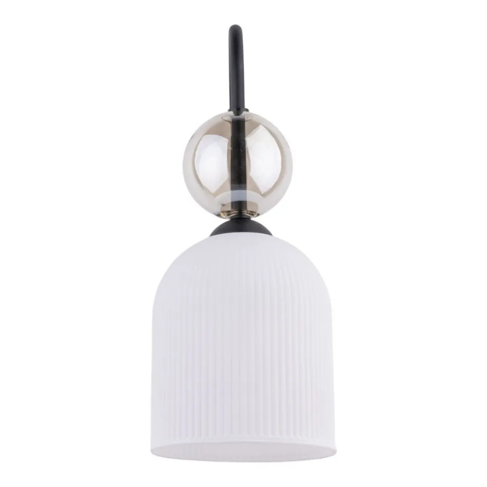 Kinkiet SOPHIA czarny 1xE14 biały klosz * TK Lighting Outlet