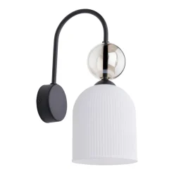 Kinkiet SOPHIA czarny 1xE14 biały klosz * TK Lighting Outlet