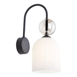 Kinkiet SOPHIA czarny 1xE14 biały klosz * TK Lighting Outlet