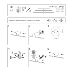 Kinkiet SPIN Czarny 16W LED 4000K 120cm * Nowodvorski New