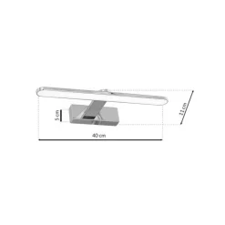 Kinkiet SPLASH CHROME 40cm 8W LED * Eko-light Outlet