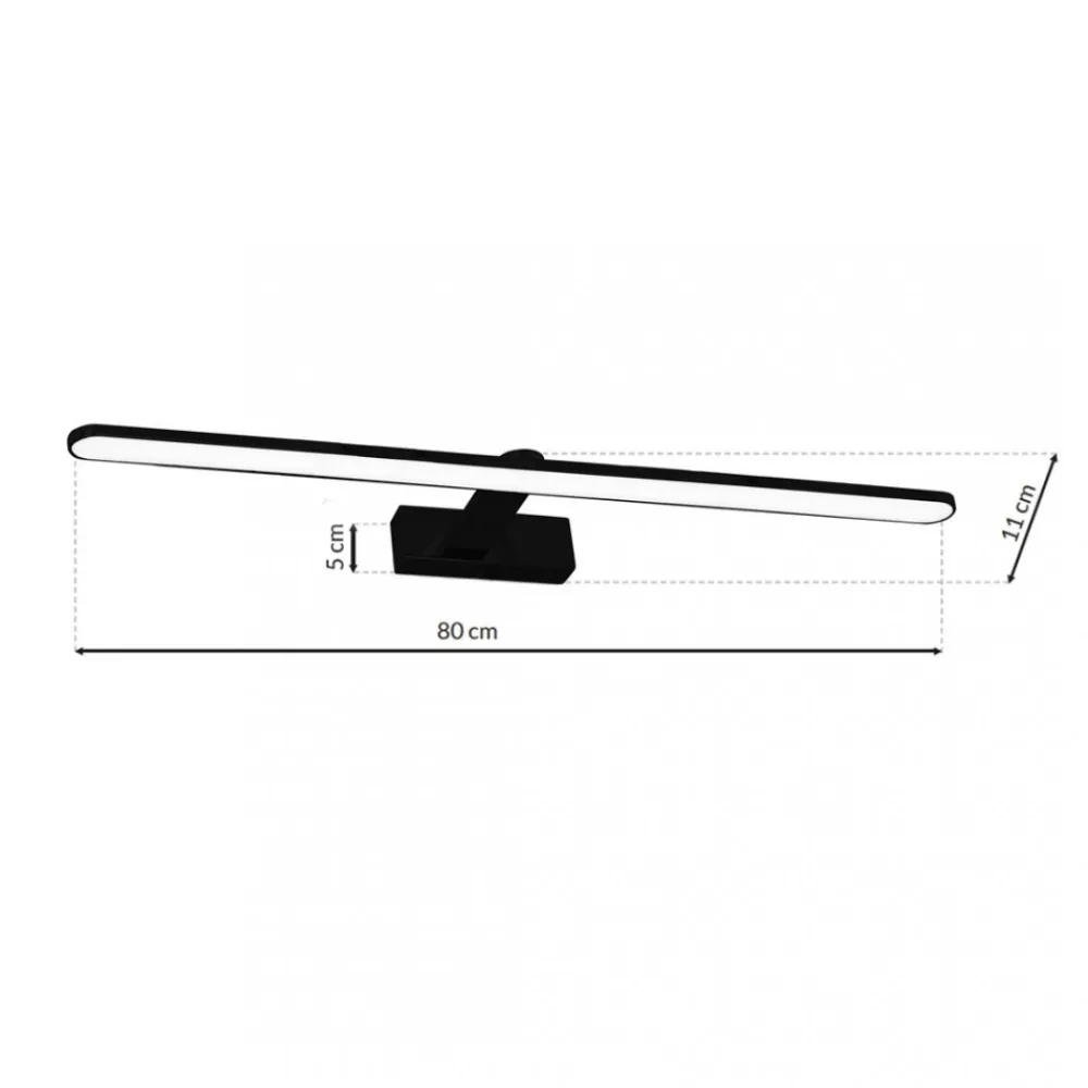 Kinkiet SPLASH Czarny 16W LED 80cm * Eko-light Outlet
