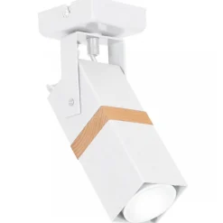 Kinkiet Spot VIDAR Biały Brązowy 1xGU10 * Eko-light New