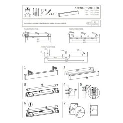 Kinkiet STRAIGHT Biały 1xT8 16W LED 3000K 92cm * Nowodvorski Discount