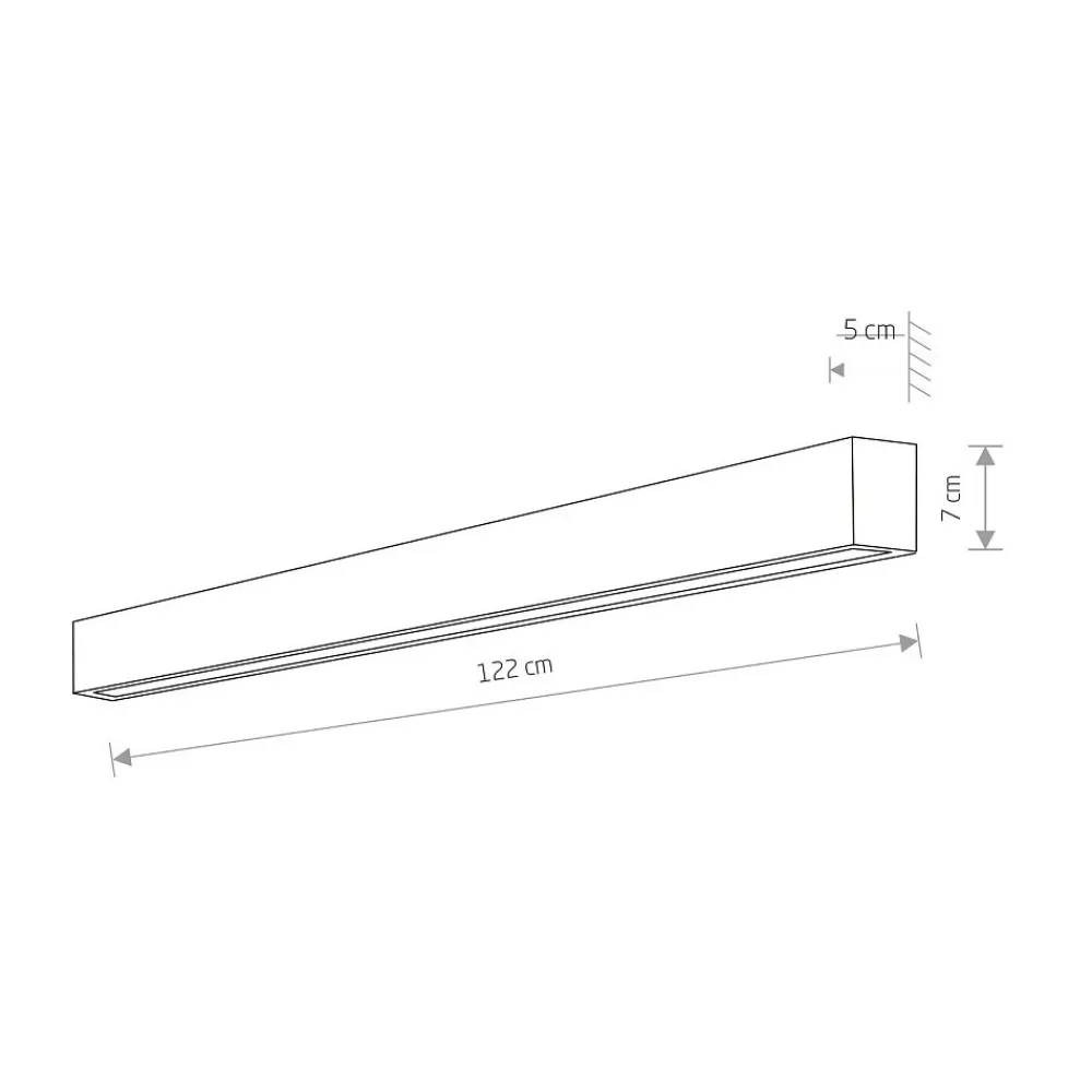Kinkiet STRAIGHT Czarny 1xT8 22W LED 3000K 122cm * Nowodvorski Best