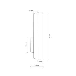 Kinkiet TEO Orzech Drewno 36W LED * TK Lighting Clearance