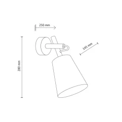 Kinkiet VAIO sabia beżowy 1xE27 drewno * TK Lighting Online