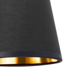 Kinkiet WIRE Czarny Złoty Abażur 1xE27 * TK Lighting Online