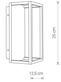 Kinkiet Zewnętrzny SYMMETRY Czarny 7W 3000K IP54 * Nowodvorski