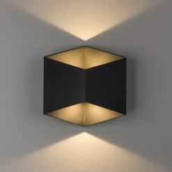 Kinkiet Zewnętrzny TRIANGLES Czarny 5W LED 3000K IP54 * Nowodvorski Discount