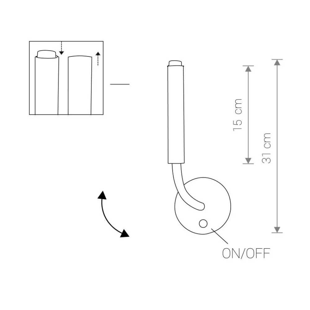 Kinkiet z włącznikiem STALACTITE biały * Nowodvorski New