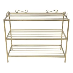 Klasyczna półka szafka na buty pojemna złota 60 cm