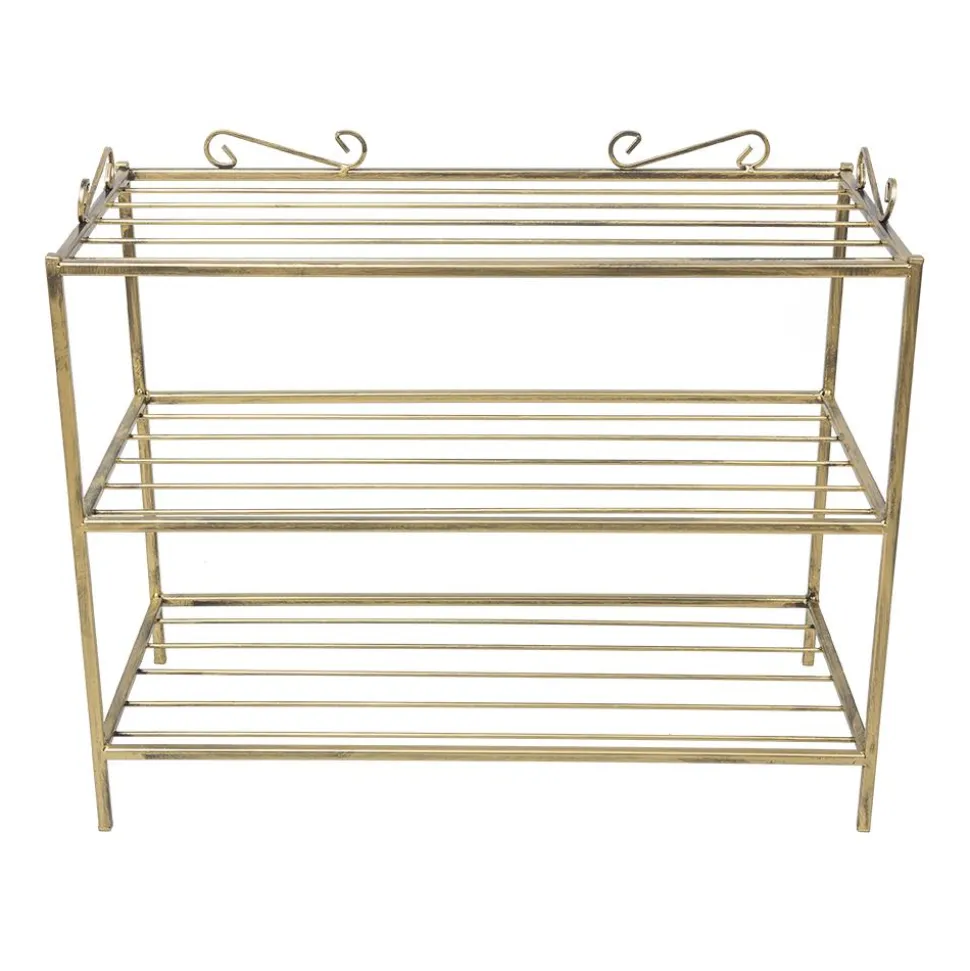 Klasyczna półka szafka na buty pojemna złota 60 cm