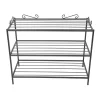 Klasyczna szafka na buty w kolorze czarnym metalowa LOFT * Dąstal Best