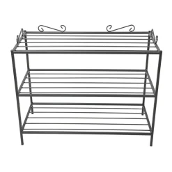 Klasyczna szafka na buty w kolorze czarnym metalowa LOFT * Dąstal Best