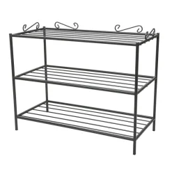 Klasyczna szafka na buty w kolorze czarnym metalowa LOFT * Dąstal Best