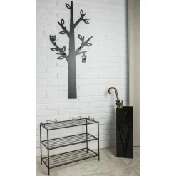 Klasyczna szafka na buty w kolorze czarnym metalowa LOFT * Dąstal Best