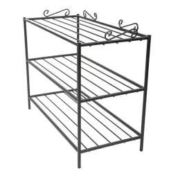 Klasyczna szafka na buty w kolorze czarnym metalowa LOFT * Dąstal Best