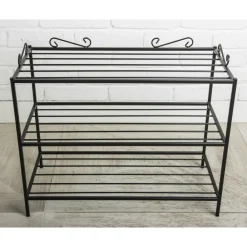 Klasyczna szafka na buty w kolorze czarnym metalowa LOFT * Dąstal Best