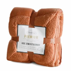 Koc dwustronny TEDY 150x200 cm ceglasty