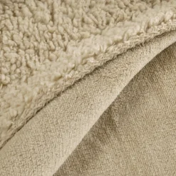 Koc dwustronny TEDY 170x210 cm jasnobeżowy