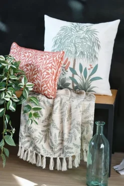 Koc ANTILLIA 125x150 cm gałązki frędzle * STOF Outlet