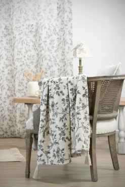 Koc CLARINE 125x150 écru gałązki ptaki