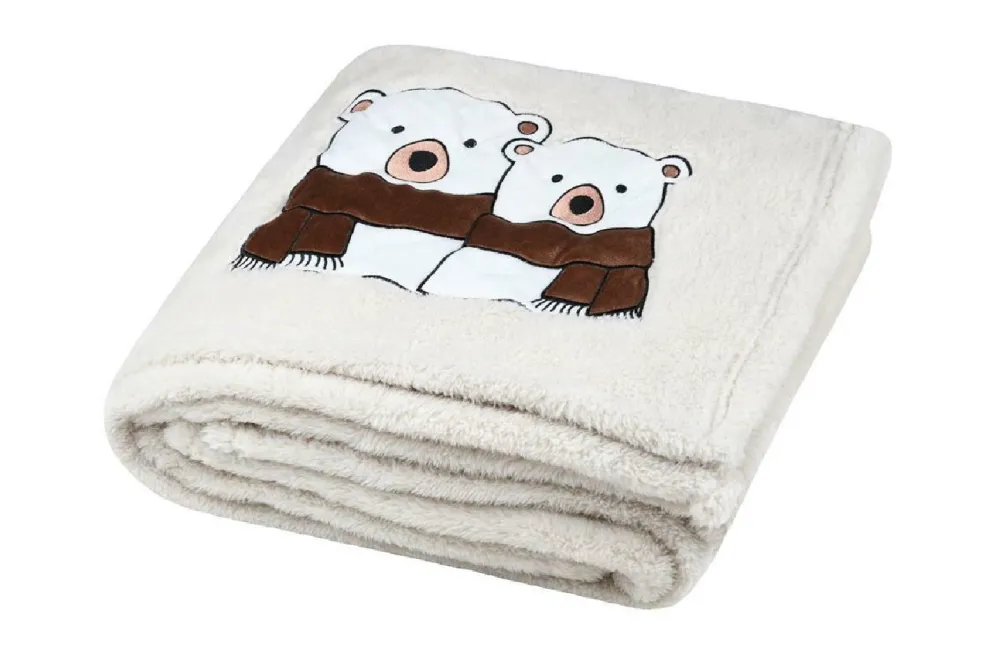Koc DOUILLET 130x150 misie dziecięcy * STOF Discount