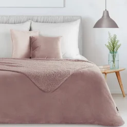 Koc dwustronny TEDY 200x220 cm różowy * EUROFIRANY B.B. Choczyńscy Sp.J. Outlet