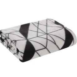 Koc GEO/01 biało-czarny 150x200 wzór geometryczny * EUROFIRANY B.B. Choczyńscy Sp.J. Outlet