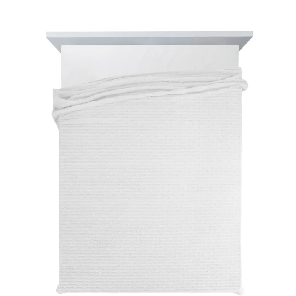 Koc LISA biały 70x160 wytłaczane pasy * EUROFIRANY B.B. Choczyńscy Sp.J. Outlet