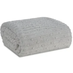 Koc LISA srebrny 150x200 wytłaczane pasy * EUROFIRANY B.B. Choczyńscy Sp.J. Discount