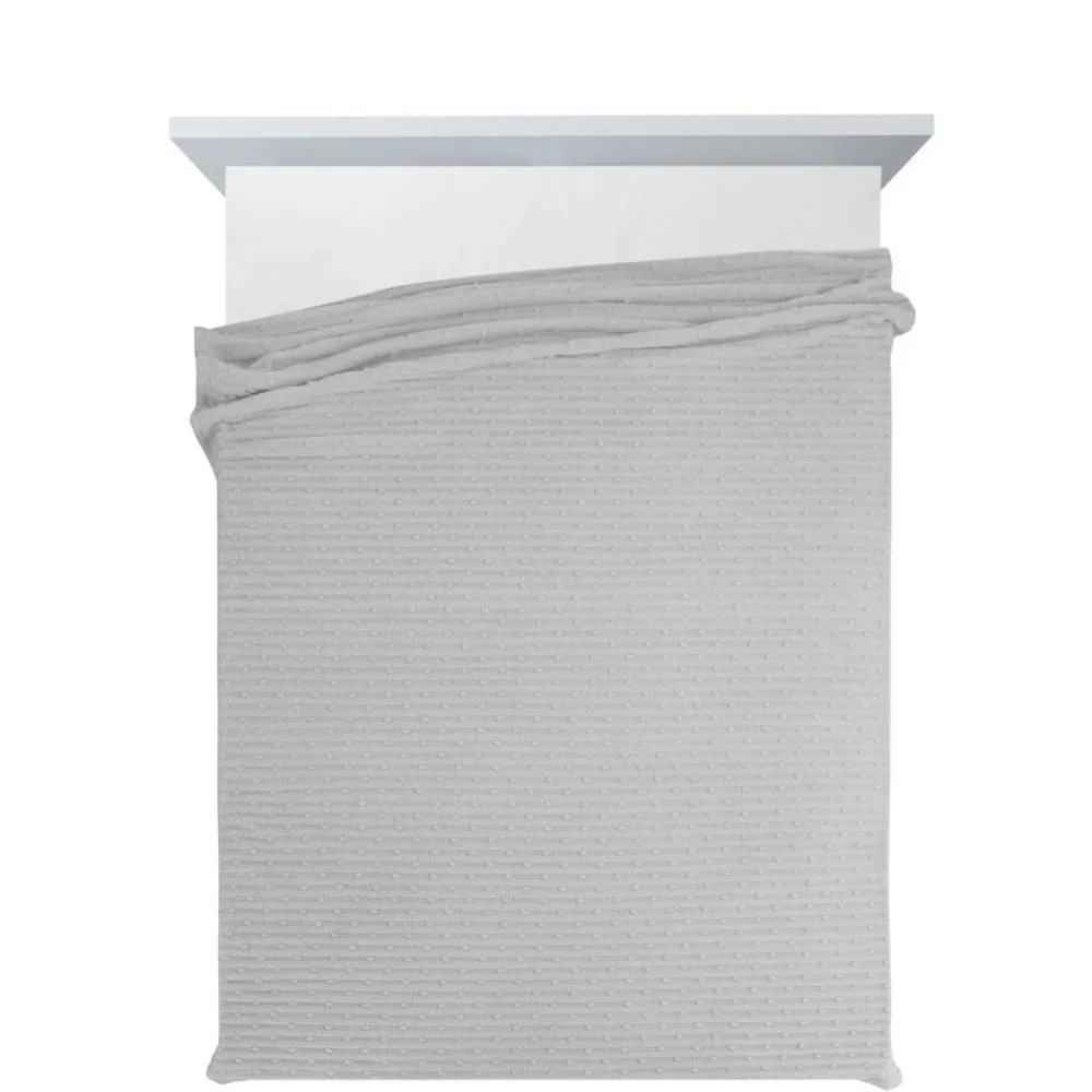 Koc LISA srebrny 150x200 wytłaczane pasy * EUROFIRANY B.B. Choczyńscy Sp.J. Discount