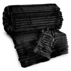 Koc NINA z efektem 3D 200x220 cm czarny * EUROFIRANY B.B. Choczyńscy Sp.J. Outlet