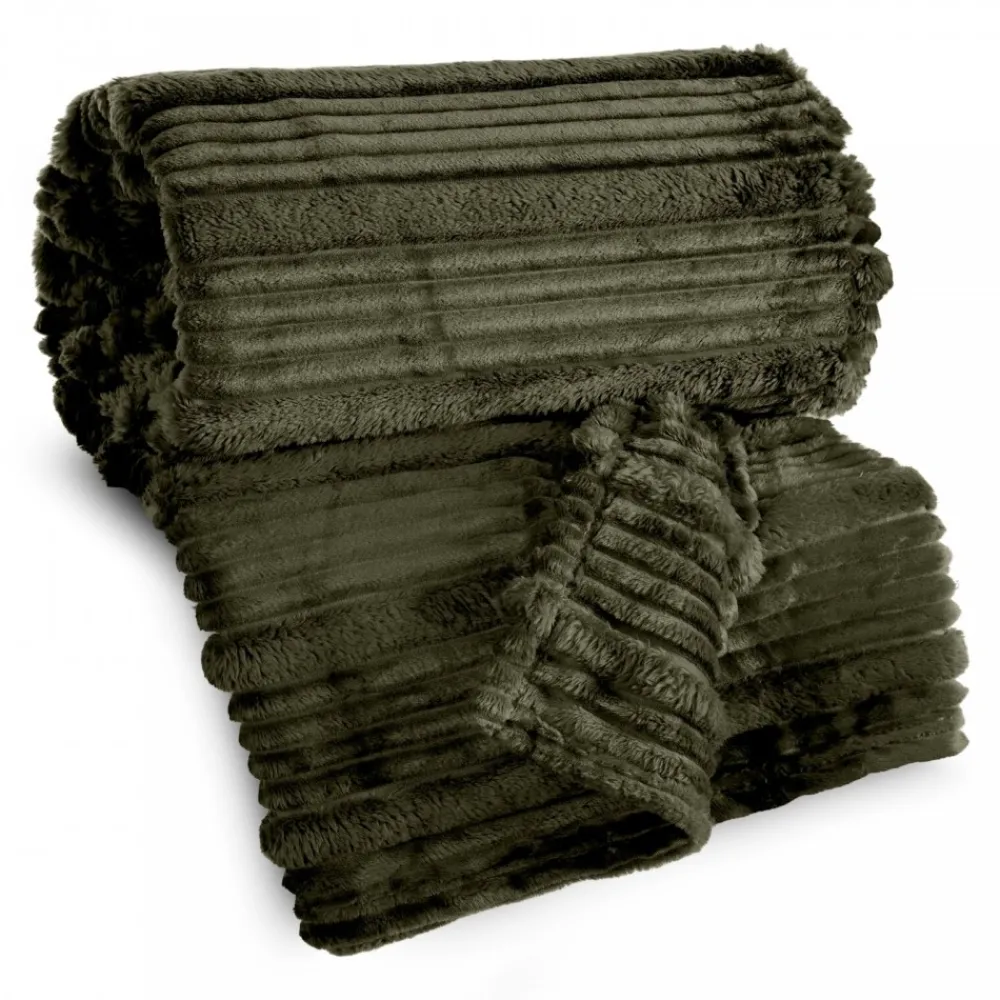 Koc NINA z efektem 3D 200x220 cm oliwka * EUROFIRANY B.B. Choczyńscy Sp.J. Clearance