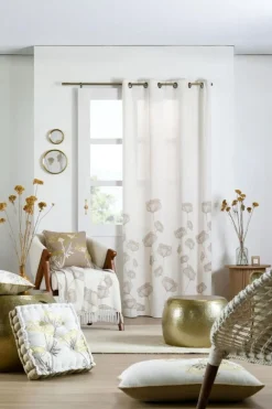 Koc ORIANA 125x150 cm biały kwiaty * STOF Sale