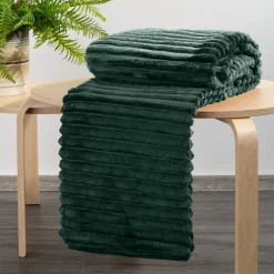 Koc SOFT zielony 220x200 pasy 3D * EUROFIRANY B.B. Choczyńscy Sp.J. Outlet