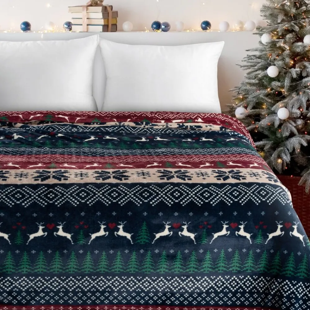 Koc świąteczny KOC26 150x200 cm jelonki * EUROFIRANY B.B. Choczyńscy Sp.J. Discount