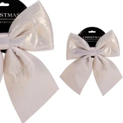 Kokarda dekoracyjna szampańska 28 cm
