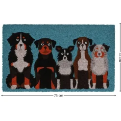 Kolorowa wycieraczka z motywem piesków 75x45 cm * Esschert Design Online